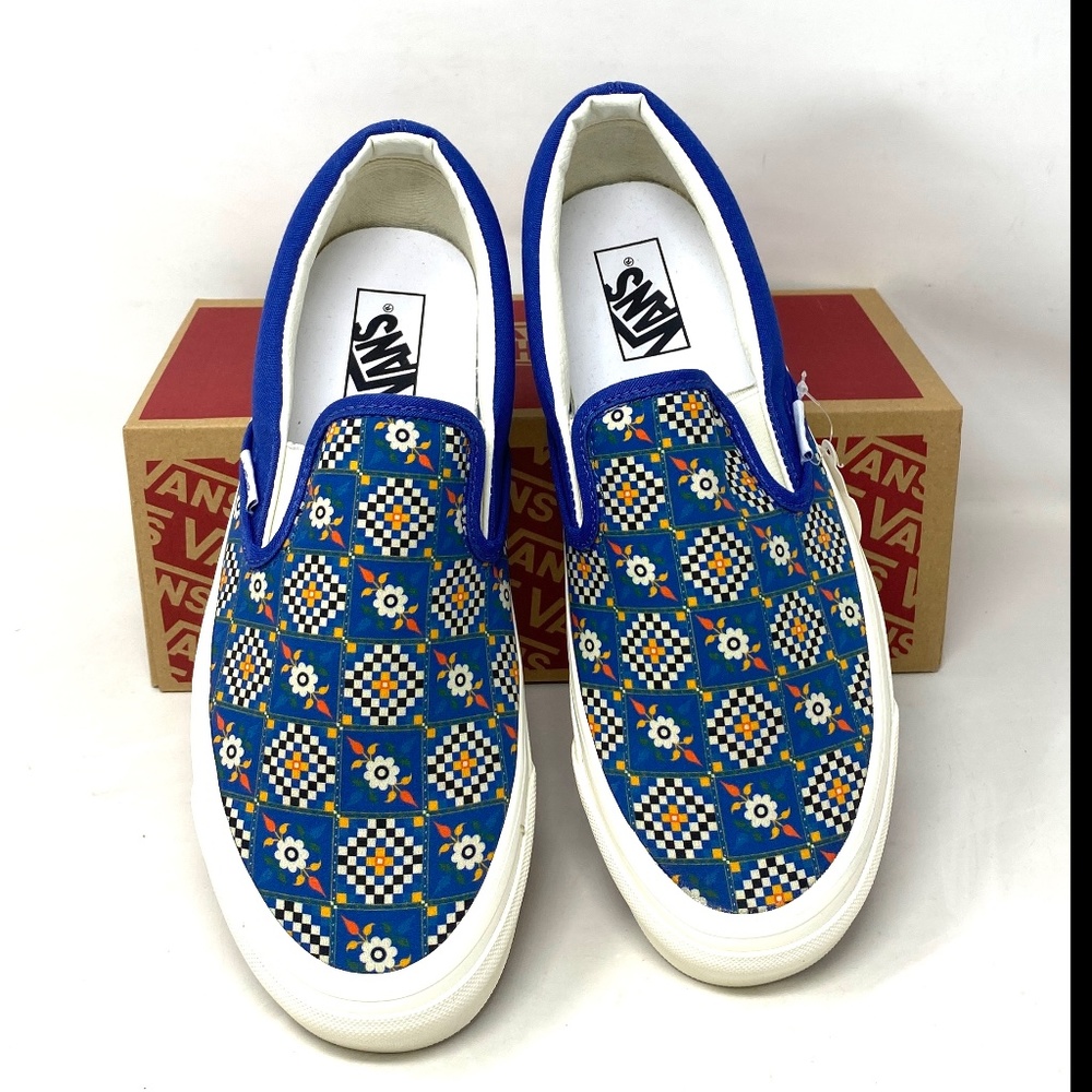 VANS Classic Slip On 98DX Low Canvas Blue Sneakers Skate Women’s VN0A5KX8B0S - Picture 2 of 10